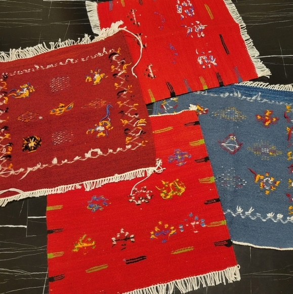 4 Mini Moroccan Rugs - Picture 2 of 2